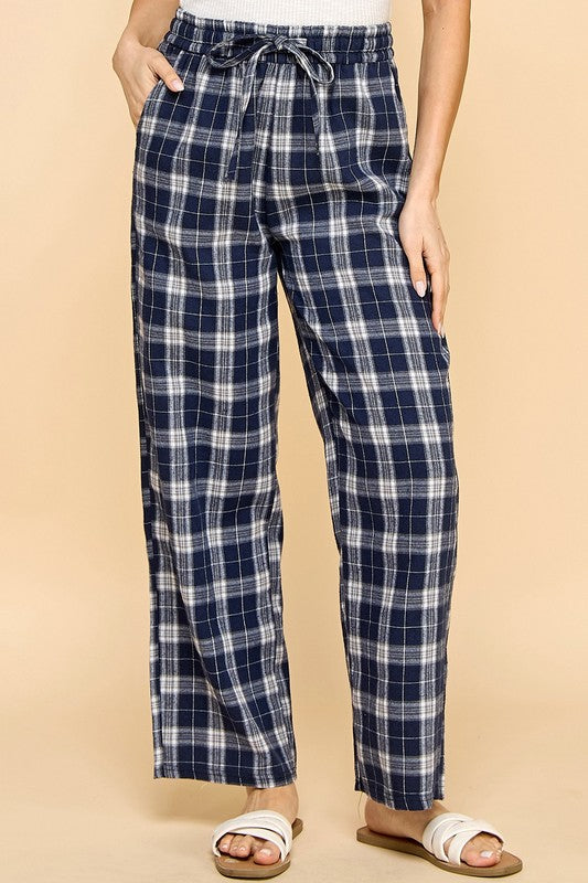 SW501 PLAID PRINT PAJAMA PANTS