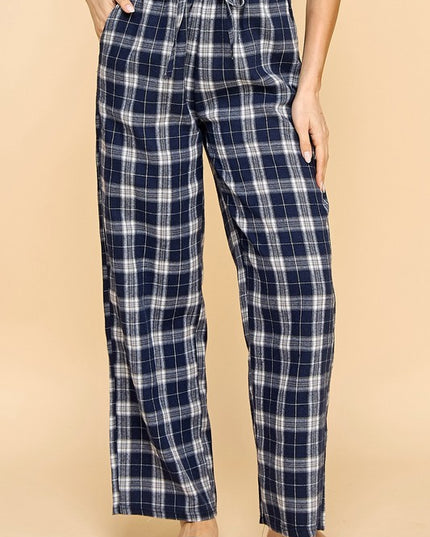 SW501 PLAID PRINT PAJAMA PANTS