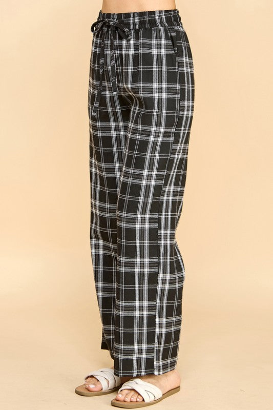 SW501 PLAID PRINT PAJAMA PANTS