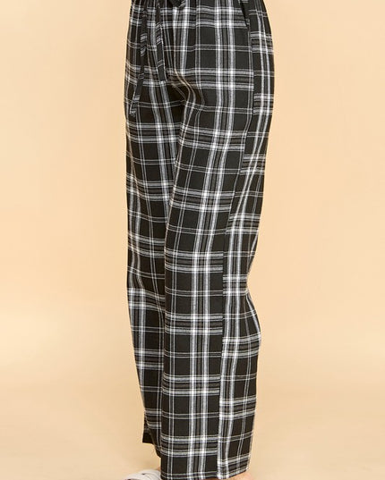SW501 PLAID PRINT PAJAMA PANTS