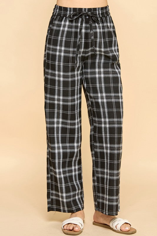 SW501 PLAID PRINT PAJAMA PANTS
