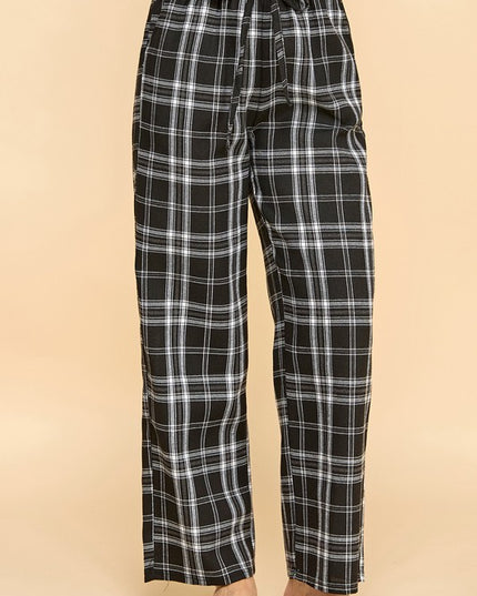 SW501 PLAID PRINT PAJAMA PANTS