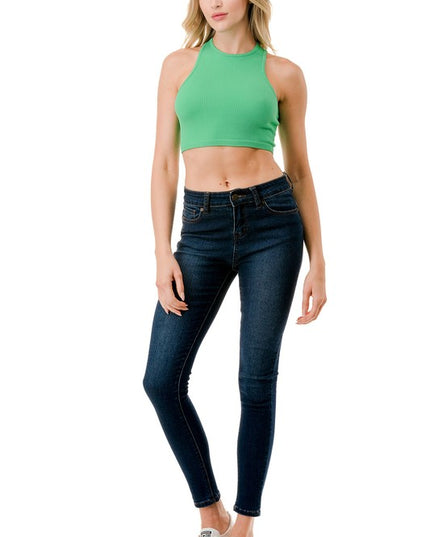 NT79 Rib Tank Top – Fitted Stretch Everyday Basic Top