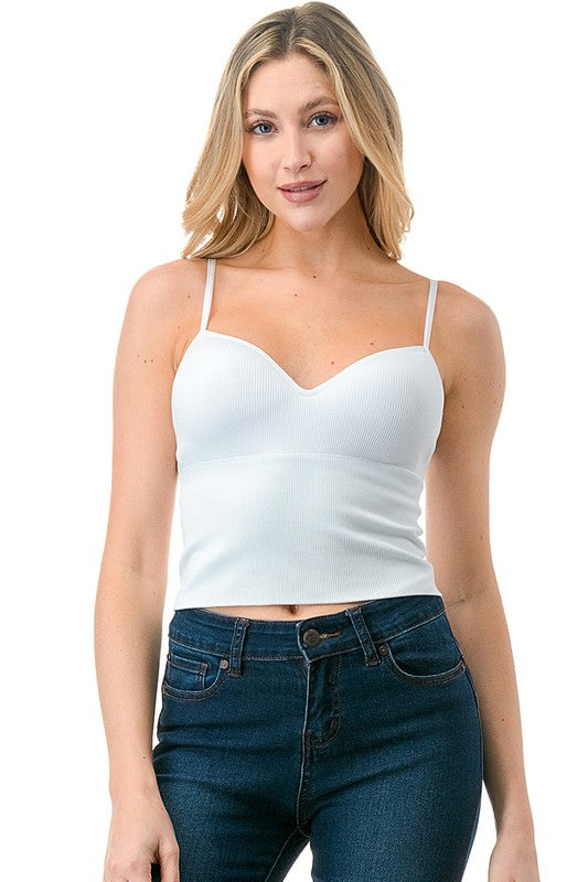 NT40 SOLID RIB BRA CUP CAMI TOP