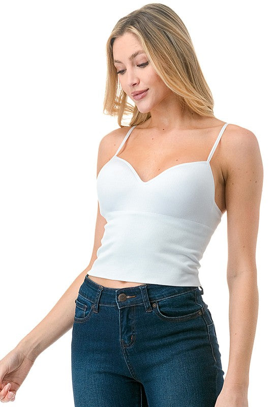 NT40 SOLID RIB BRA CUP CAMI TOP