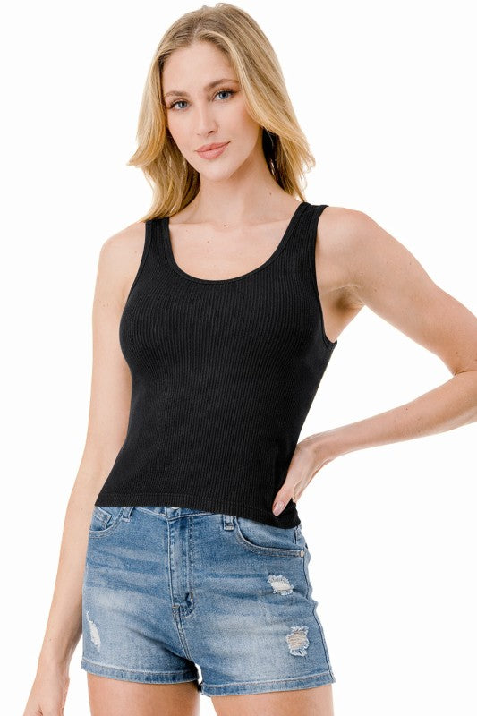 NT114MW MINERAL WASH RIB TANK TOP