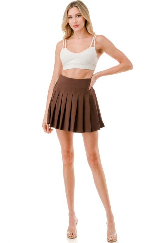 PLUS SCU15X Plus Size Scuba Pleated Skort – Sporty Comfort Fit