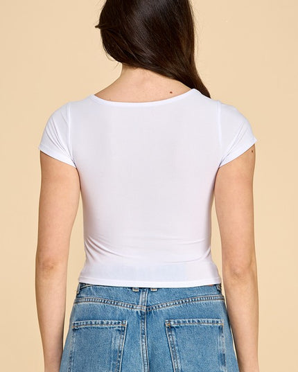 Crepe Scoop Neck Top – Sculpt Fit Stretch Top