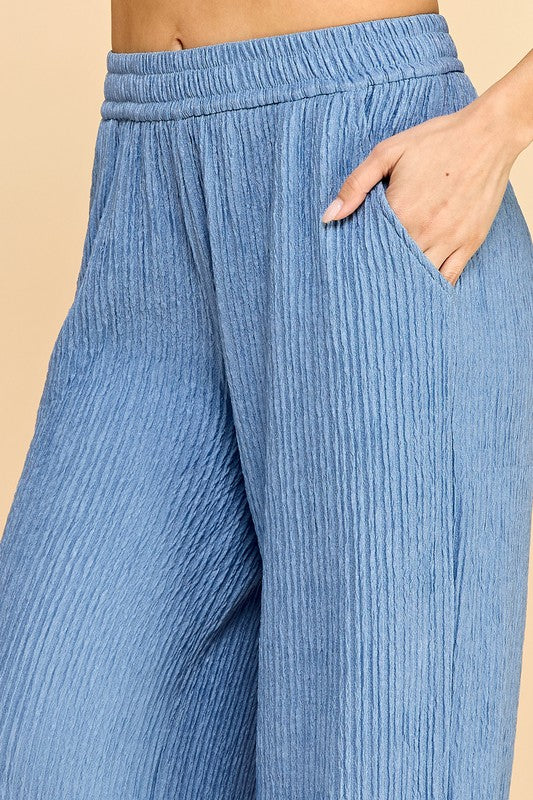 HK07 CRINKLE LOUNGEWEAR PANTS