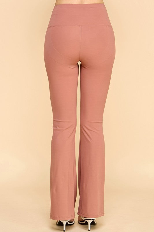 LG24X PLUS SIZE ACTIVE WORKOUT BUTT LIFT FLARE PANTS
