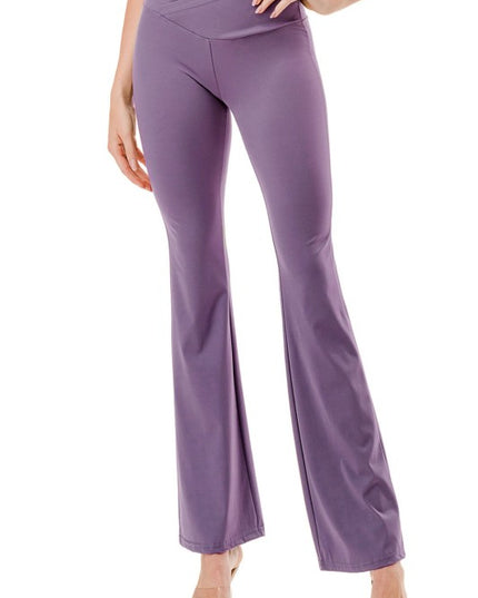 LG24X PLUS SIZE ACTIVE WORKOUT BUTT LIFT FLARE PANTS