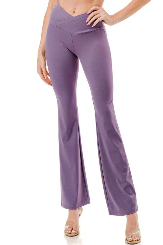 LG24X PLUS SIZE ACTIVE WORKOUT BUTT LIFT FLARE PANTS