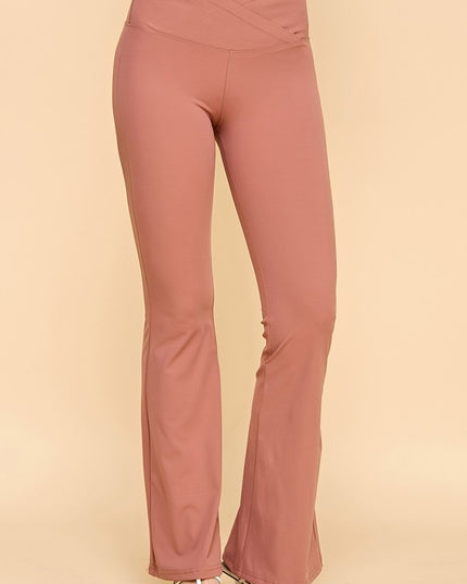 LG24X PLUS SIZE ACTIVE WORKOUT BUTT LIFT FLARE PANTS