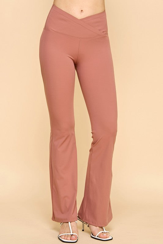 LG24X PLUS SIZE ACTIVE WORKOUT BUTT LIFT FLARE PANTS