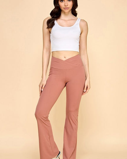 LG24X PLUS SIZE ACTIVE WORKOUT BUTT LIFT FLARE PANTS