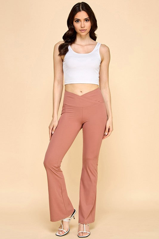 LG24X PLUS SIZE ACTIVE WORKOUT BUTT LIFT FLARE PANTS