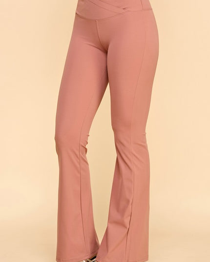 LG24X PLUS SIZE ACTIVE WORKOUT BUTT LIFT FLARE PANTS