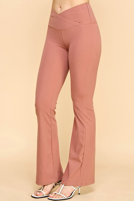 LG24X PLUS SIZE ACTIVE WORKOUT BUTT LIFT FLARE PANTS