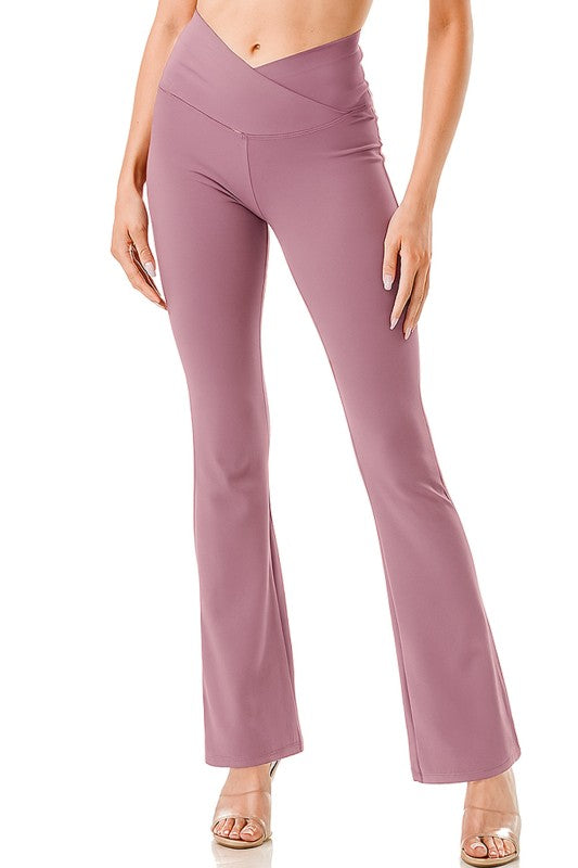 LG24X PLUS SIZE ACTIVE WORKOUT BUTT LIFT FLARE PANTS