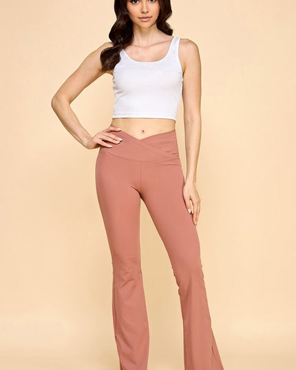LG24X PLUS SIZE ACTIVE WORKOUT BUTT LIFT FLARE PANTS