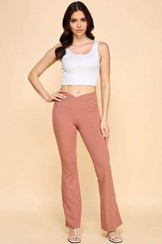 LG24X PLUS SIZE ACTIVE WORKOUT BUTT LIFT FLARE PANTS