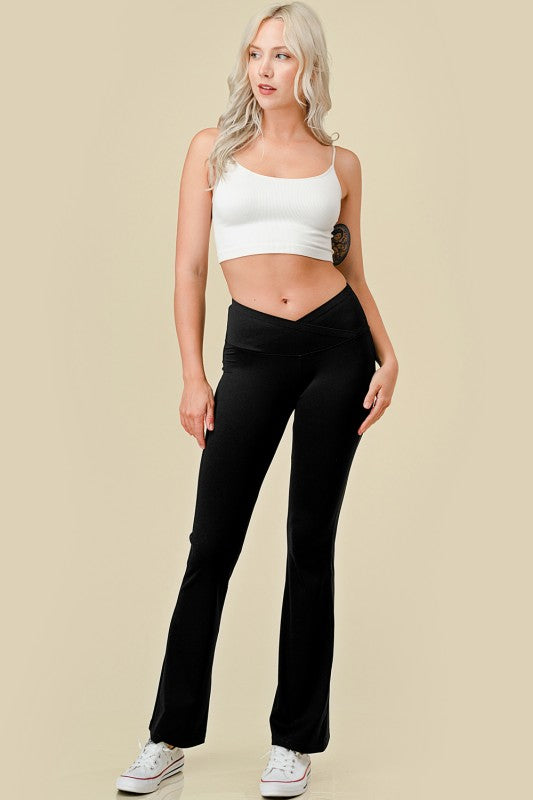 LG24-YOGA ACTIVE WORKOUT BUTT LIFT FLARE PANTS