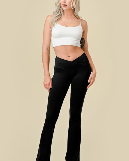 LG24-YOGA ACTIVE WORKOUT BUTT LIFT FLARE PANTS