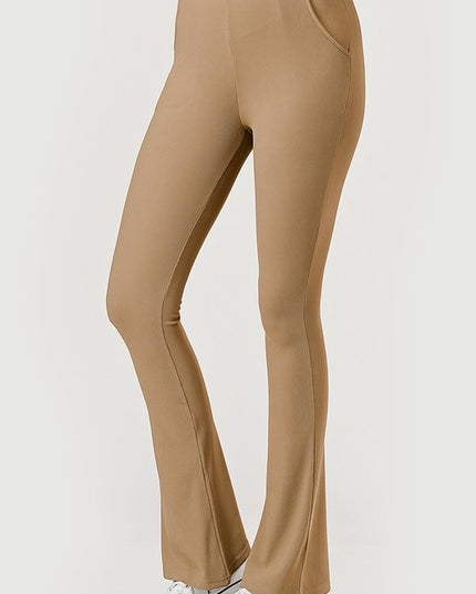 OTT60BX-PLUS SIZE OTTOMAN HIGH-RISE FLARE PANTS