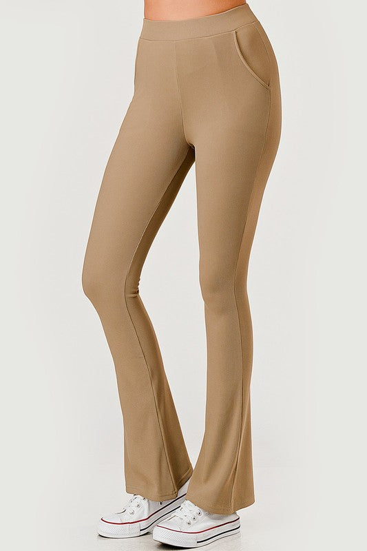 OTT60BX-PLUS SIZE OTTOMAN HIGH-RISE FLARE PANTS