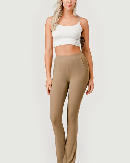 OTT60BX-PLUS SIZE OTTOMAN HIGH-RISE FLARE PANTS