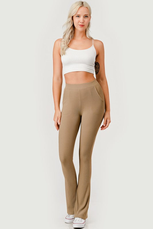 OTT60BX-PLUS SIZE OTTOMAN HIGH-RISE FLARE PANTS