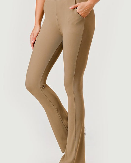 OTT60BX-PLUS SIZE OTTOMAN HIGH-RISE FLARE PANTS