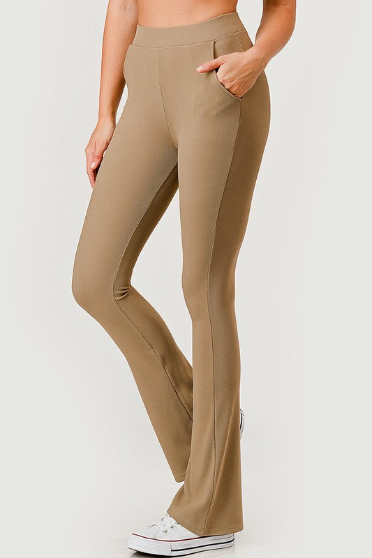 OTT60BX-PLUS SIZE OTTOMAN HIGH-RISE FLARE PANTS