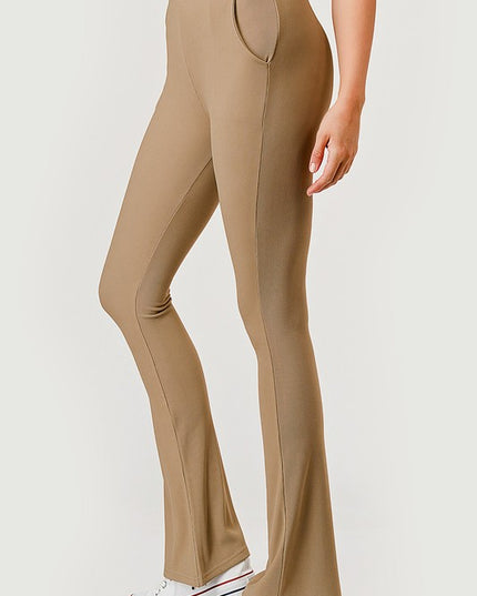OTT60BX-PLUS SIZE OTTOMAN HIGH-RISE FLARE PANTS