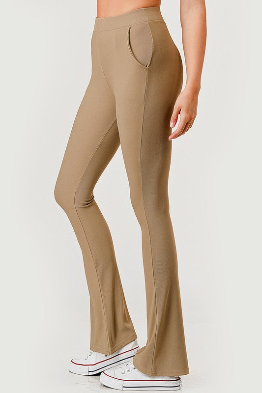 OTT60BX-PLUS SIZE OTTOMAN HIGH-RISE FLARE PANTS