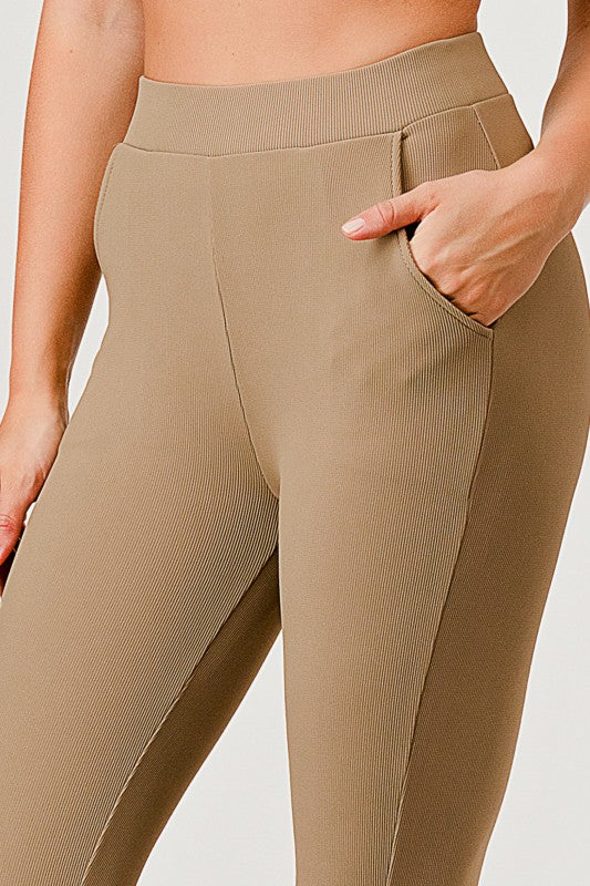 OTT60BX-PLUS SIZE OTTOMAN HIGH-RISE FLARE PANTS