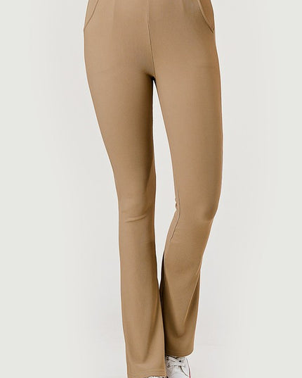 OTT60BX-PLUS SIZE OTTOMAN HIGH-RISE FLARE PANTS