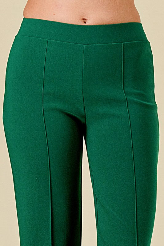 YC33X PLUS SIZE SOLID PLEATED PANTS