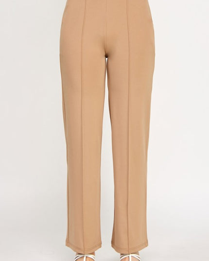 YC33X PLUS SIZE SOLID PLEATED PANTS