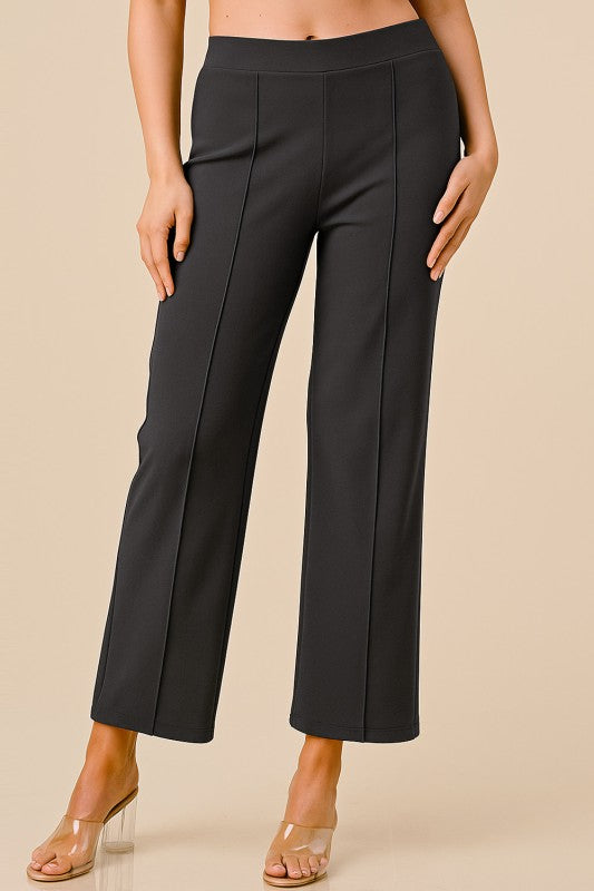 YC33X PLUS SIZE SOLID PLEATED PANTS