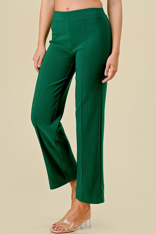 YC33X PLUS SIZE SOLID PLEATED PANTS