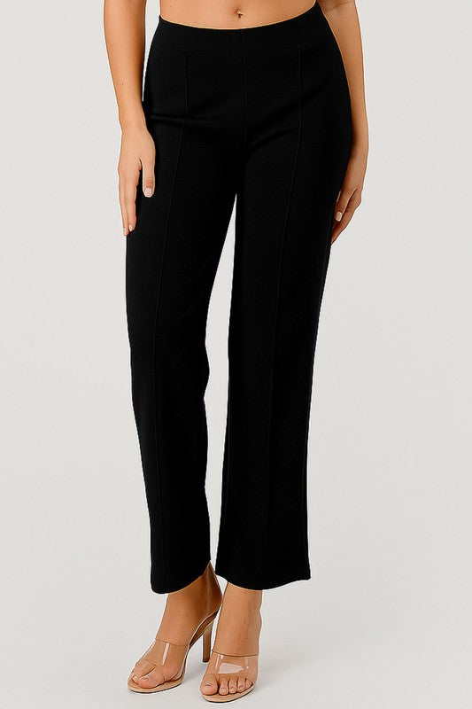 YC33X PLUS SIZE SOLID PLEATED PANTS
