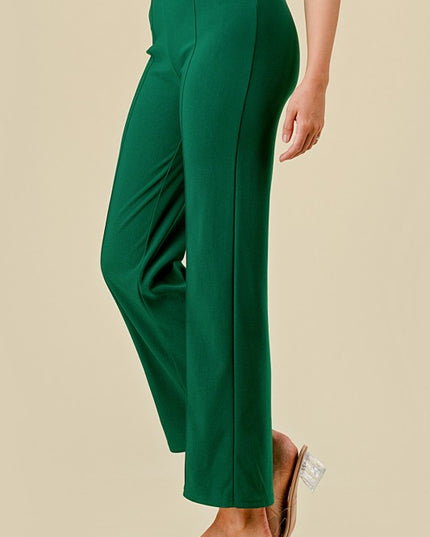 YC33X PLUS SIZE SOLID PLEATED PANTS