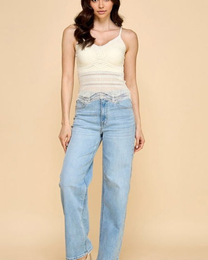 CAMI01 LACE CAMI TANK TOP