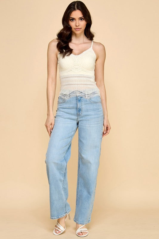CAMI01 LACE CAMI TANK TOP