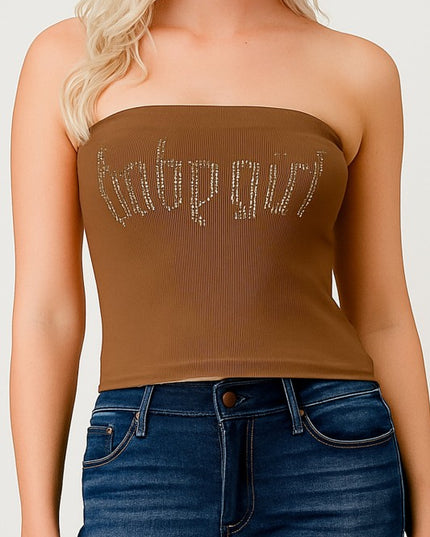 315LB BABY GIRL RHINESTONE TUBE TOP