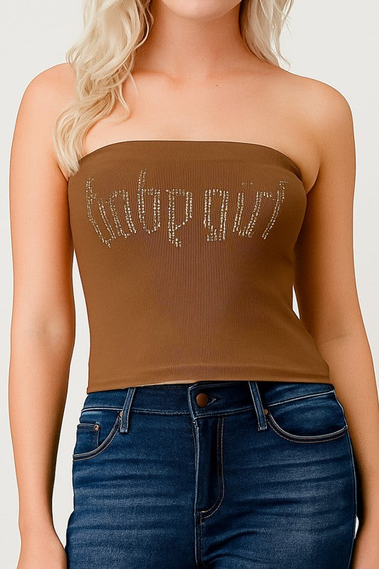 315LB BABY GIRL RHINESTONE TUBE TOP