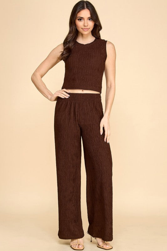 HK502X PLUS SIZE CRINKLE 2-PIECE SET