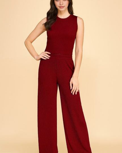 HK502X PLUS SIZE CRINKLE 2-PIECE SET