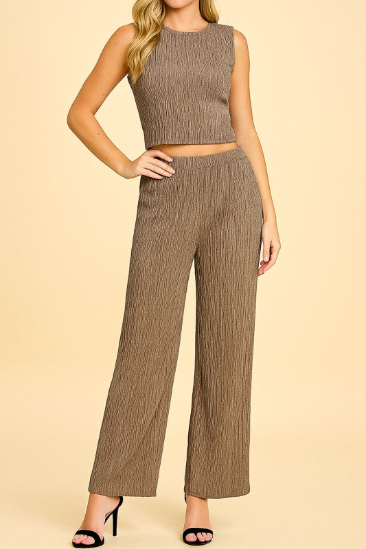 HK502X PLUS SIZE CRINKLE 2-PIECE SET